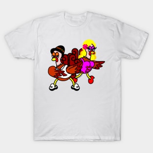 Thanksgiving Turkey Brian & Tracy T-Shirt